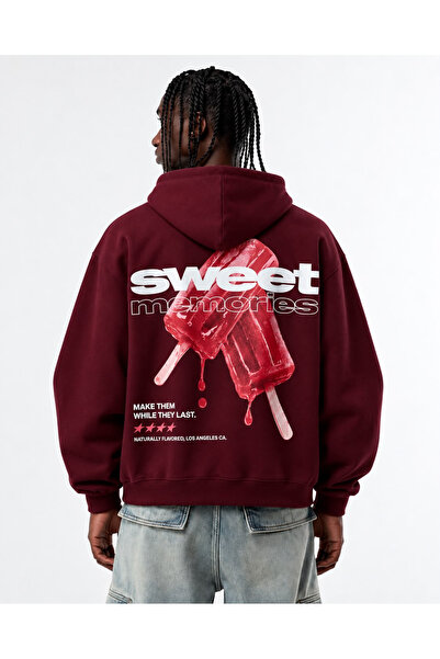 HAI COLLECTİON Unisex Φούτερ με κουκούλα με γραφικό σχέδιο παγωτού, μεγάλου μ...