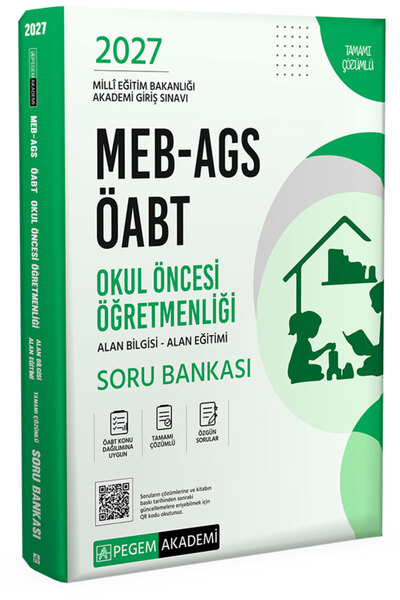Pegem Akademi Yayıncılık 2027 MEB-AGS ÖABT Okul Öncesi Öğretmenliği Soru Bankası