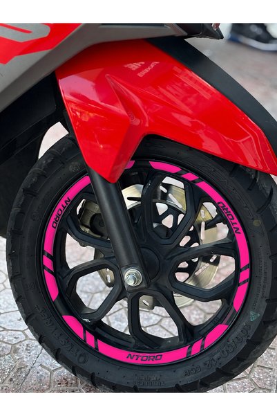 Banxtre 12 Pieces Wheel Rim Stripe Sticker Set for Tvs Ntorq 125 (Front Rear ...