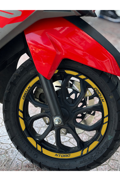 Banxtre 12 Pieces Wheel Rim Stripe Sticker Set for Tvs Ntorq 125 (Front Rear ...