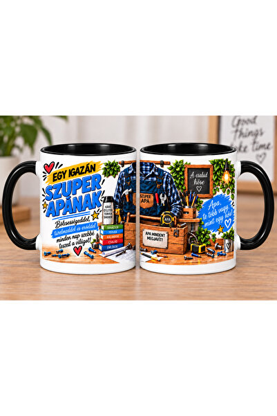 hiperborea Cană cadou pentru Tată „Egy Igazán Szuper Apának”, Design în Limba...