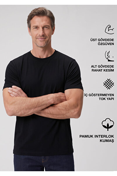 simpleQloth Copenhagen | Premium Interlok Qsimple Muscle Up Fit Tişört – Siyah