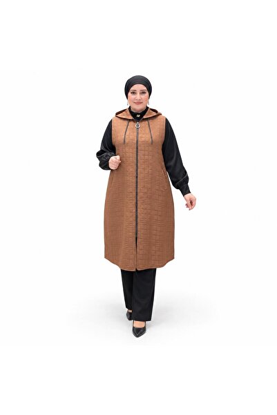 Ferace Women's Plus Size Stone Embroidered Quilted Vest