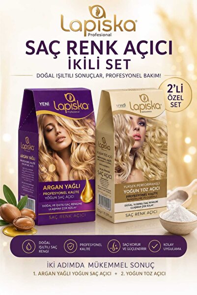 Lapiska Professional Saç Açıcı Avantajlı Set – Argan Yağlı + Yoğun Toz Açıcı 2'Lİ SET