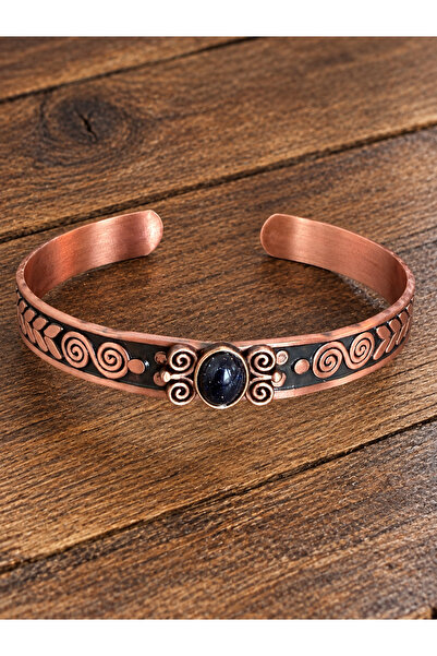 Aida Jewelss Women's copper bracelet handcrafted pure copper oval star stone ...