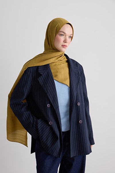 Modakaşmir Oval Pattern Silky Jacquard Shawl