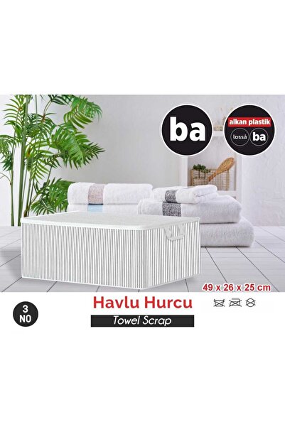 BAHOMETR Havlu Hurcu Düzenleyici Tutma Kulplu Organizer Saklama Hurç No3- BA0...