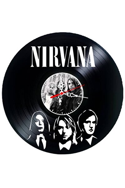 OEM Decorative wall clock made from vinyl record, Nirvana Kurt Cobain Grunge ...