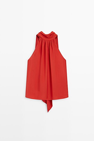 Massimo Dutti Akışkan halter top, bağcık detaylı
