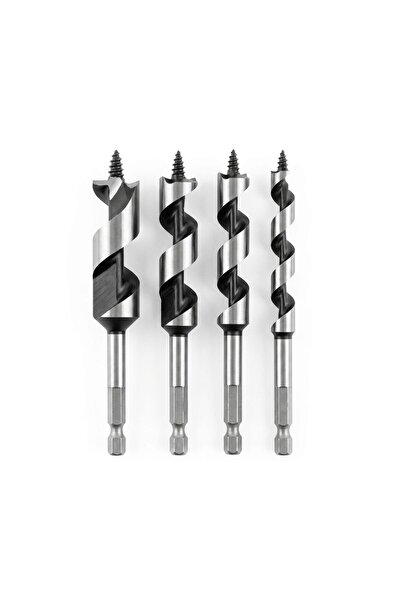 Handy Set 4 burghie late pentru lemn, 10 13 16 19 mm, otel, prindere hexagona...