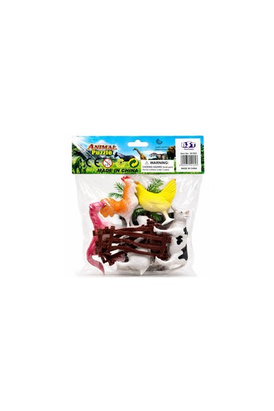 BST Farm Animal Set for Kids with Fence and Accessories - Model B1553