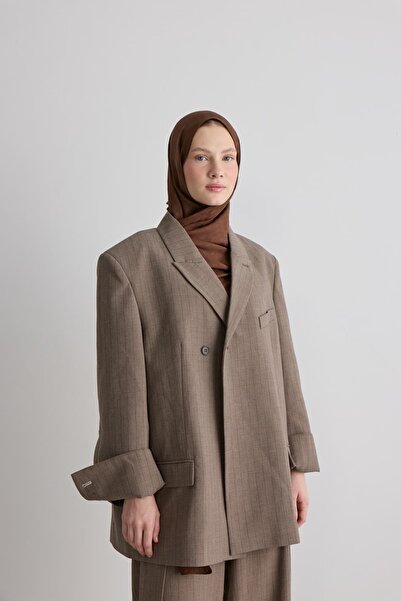 Modakaşmir Oval Pattern Silky Jacquard Shawl