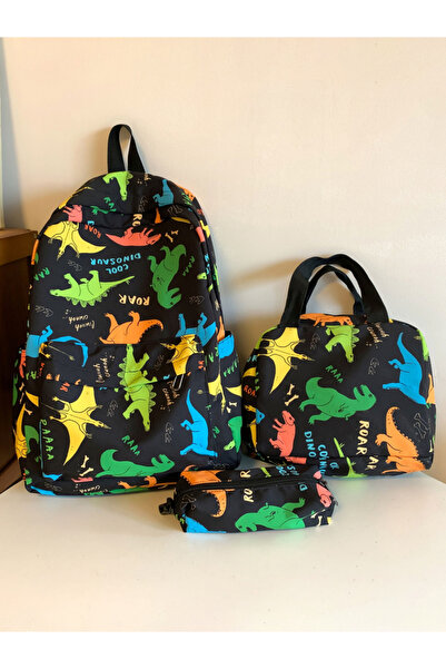 Take Two By Styli 3Pcs Cartoon Print Nylon Backpack Set