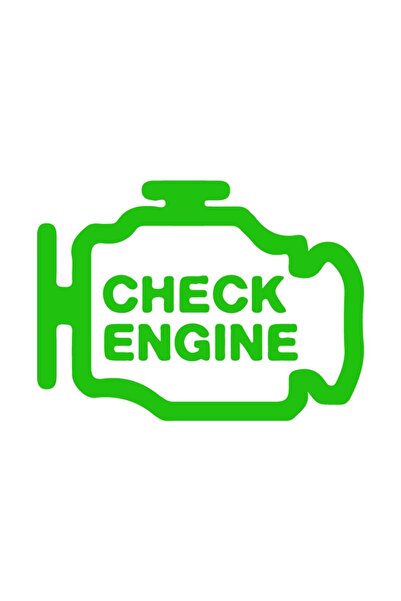 OEM Autocolant auto  "Check engine ", model 1, 10cm, Verde