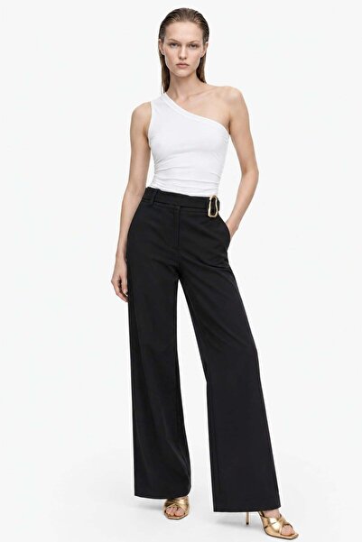 HAKKE High Waist Belt Detailed Palazzo Pants