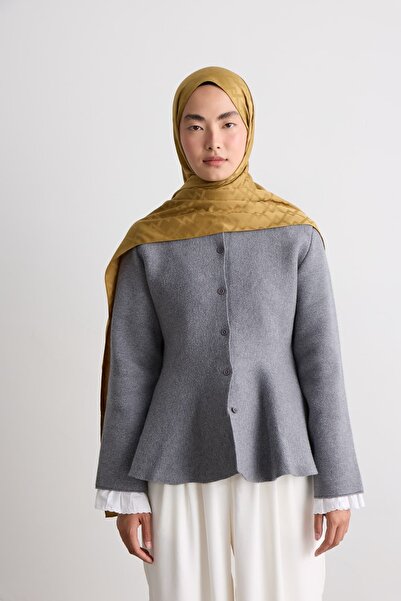 Modakaşmir Crystal Pattern Silky Jacquard Shawl