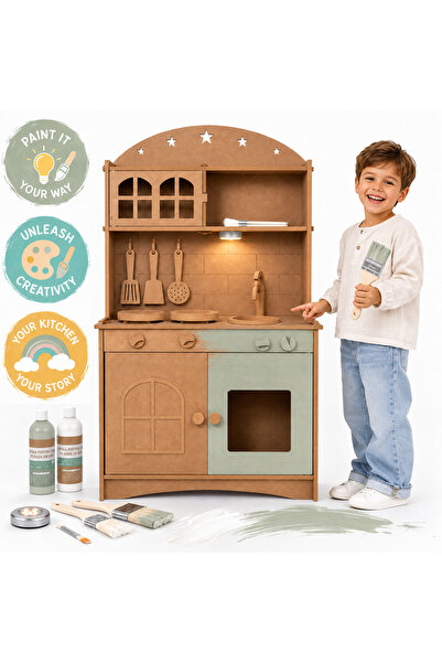 indiggo Bucătărie Creativă 2 în 1 din MDF pentru Copii LittleMakers Paint & P...