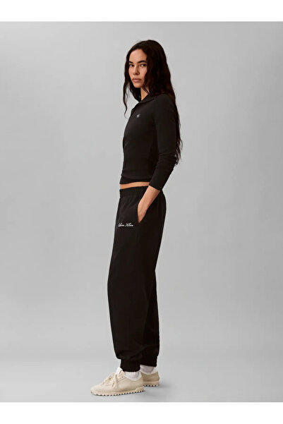 Calvin Klein HEAVY JERSEY JOGGER-, UB1 Siyah Kadın Eşofman Altı