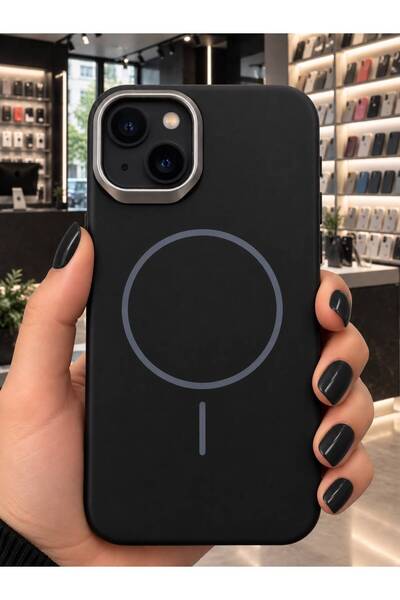 iPhone 13/14 Uyumlu MagSafe Lansman Kılıf Mat Yüzey Yükseltilmiş Kamera Çerçeveli Darbe Korumalı Premium Telefon Kılıfı
