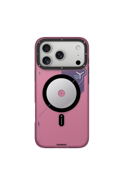 Youngkit iPhone 18 Pro Max Uyumlu Kılıf M-safe Şarj Özellikli Disk Desenli Di...