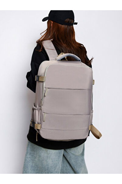 Take Two By Styli Grey Backpack with Shoe Compartment