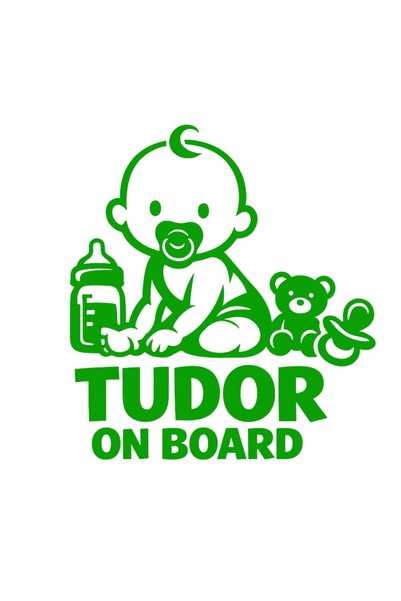 OEM Autocolant auto  "Tudor la bord ", 15cm, Verde
