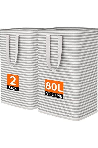Arabest 2 Pack Laundry Hamper Large Collapsible Laundry Baskets, Freestanding...