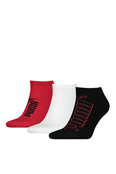 Puma GRAPHIC SNEAKER 3P Beyaz Siyah Kırmızı Çorap