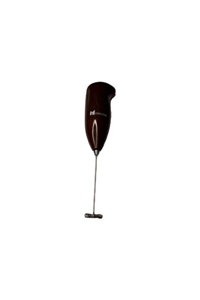 HONGXIN Spumator de lapte portabil – Hongxin, alimentat cu baterii, maro