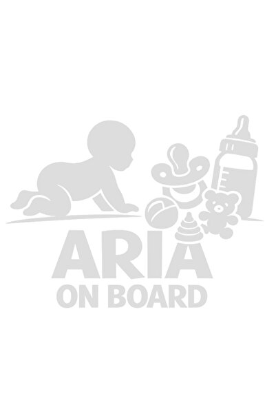 OEM Autocolant auto  "ARIA ON BOARD ", Model Logan, 15cm, Alb