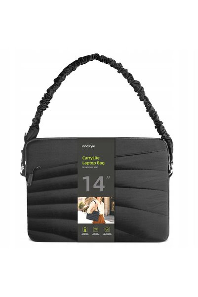 Innostyle Geantă laptop 13-14 impermeabilă Carrylite cu curea elastică, negru