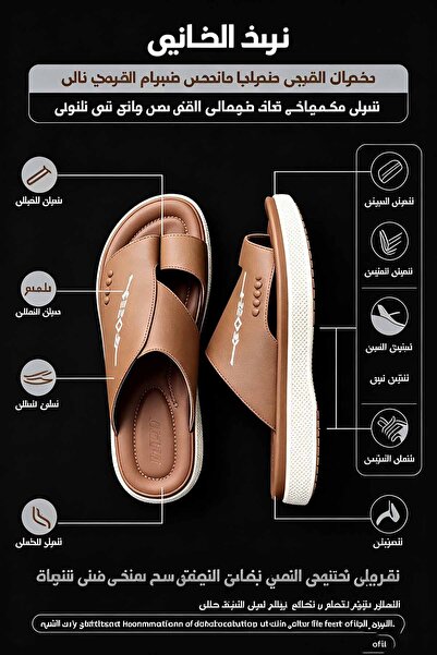 Elite Foot Hub Men's Casual Beach Sandals for Summer Outdoor Sports with Spli...