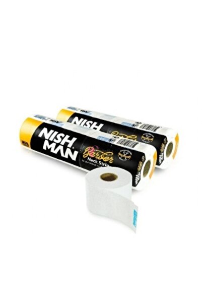 NISHMAN Gulere de hartie Nish Man pentru frizerie, albe, set 5 role