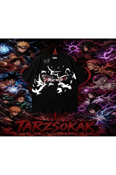 Tarzsokak تي شيرت Itachi Uchiha Naruto Anime Character كبير الحجم للجنسين بال...