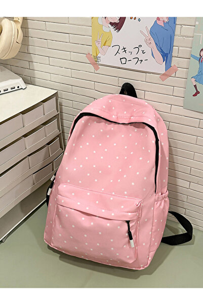 Take Two By Styli Pink Polka Dot Backpack