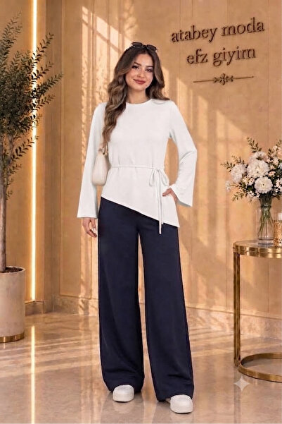 ATABEY MODA EFZ GİYİM Asymmetric cut blouse