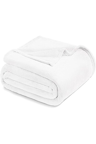 Exclusivo Mezcla Soft Fleece Blanket Twin Size for Bed, Pure White