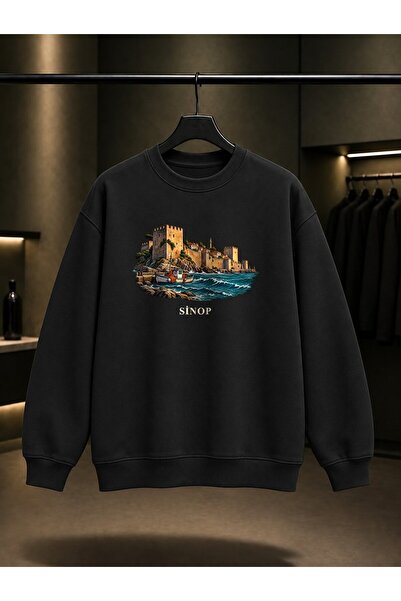 fame-stoned Sinop Castle Printed Unisex 100% Cotton Sweatshirt