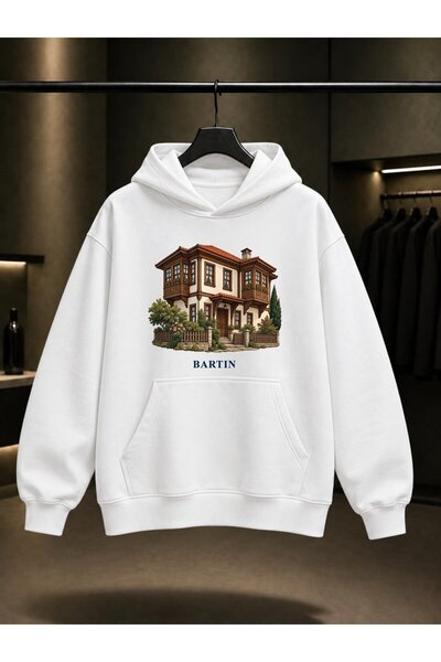 fame-stoned Bartin Houses Printed Unisex 100% Cotton Hooded Sweatshirt