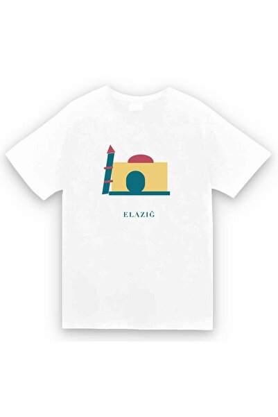 fame-stoned Elazığ Harput Ulu Camii Curved Minaret Printed Unisex 100% Cotton...