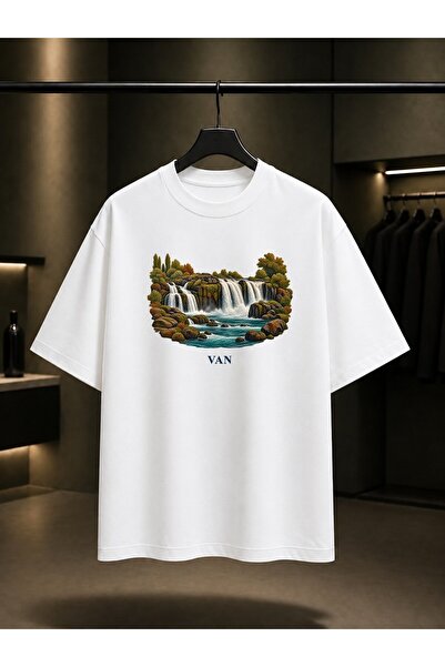 fame-stoned Van Muradiye Waterfall Printed Unisex 100% Cotton T-Shirt