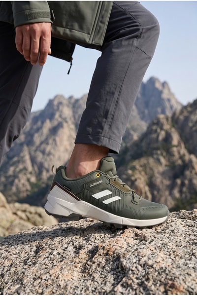 SOLAZER Erkek Haki Su İtici Günlük Sneaker Spor Ayakkabı 071