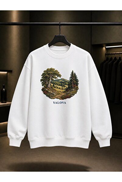 fame-stoned Yalova Delmece Printed Unisex 100% Cotton Sweatshirt