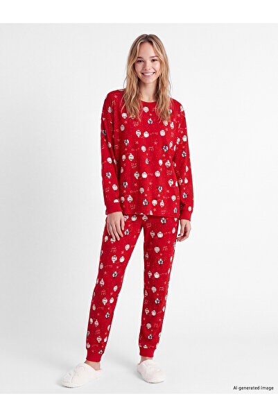 LC Waikiki Alita City with a Difference of Lcw Dream Red Patterned Long Sleev...