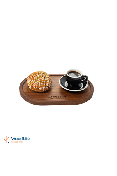 WOODLIFE صينية خشبية بيضاوية 30x19 سم