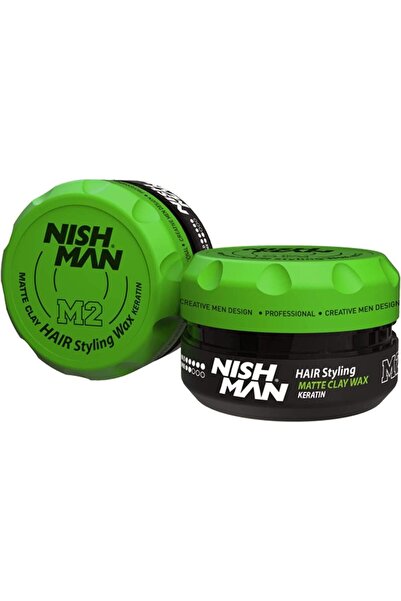 NISHMAN Hair Styling Series (Matte Clay Wax Keratin M2, 100ml)