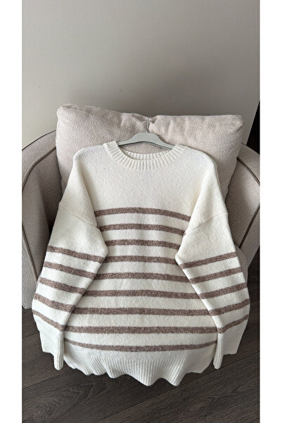 ELLA Çizgili Oversize Kazak