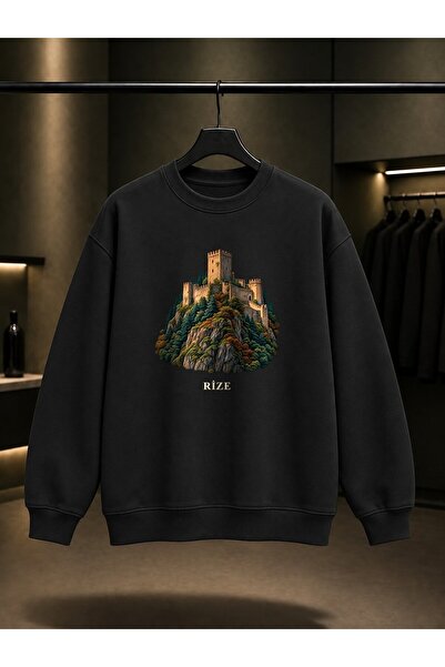 fame-stoned Rize Zil Kale Printed Unisex 100% Cotton Sweatshirt