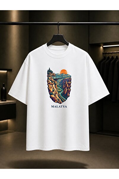 fame-stoned Malatya Levent Vadisi Printed Unisex 100% Cotton T-Shirt
