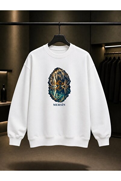 fame-stoned Mersin Gilindire Cave Printed Unisex 100% Cotton Sweatshirt